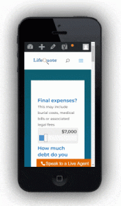 Life insurance needs calculator on mobile