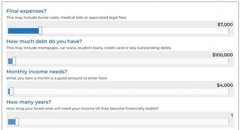 Life Insurance Needs Calculator