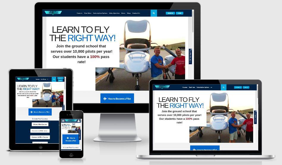 FLY8MA Pilot Ground School website screenshot