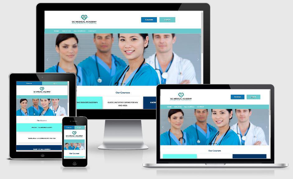 OC Medical Academy website screenshot